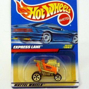 Hot Wheels Express Lane #1067 Orange Die-Cast Car 1999